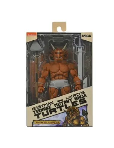 Figura neca teenage mutant ninja turtles mirage comics triceraton gladiator scale action 18cm