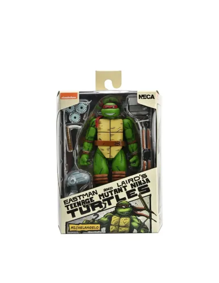 Figura neca teenage mutant ninja turtles mirage comics michelangelo scale action 18cm