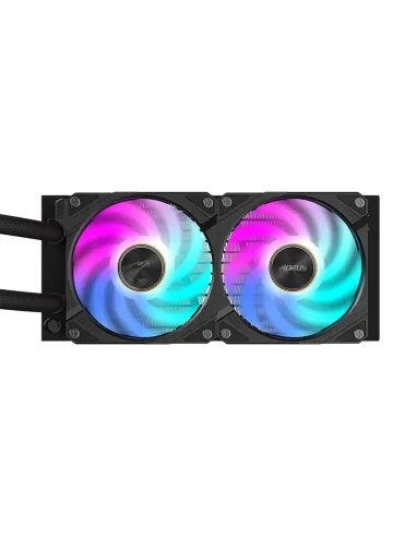 GIGABYTE AORUS WATERFORCE X II 240 Refrigerador de CPU líquido AIO - 2x ventiladores ARGB de 120 mm, pantalla LCD a todo color,