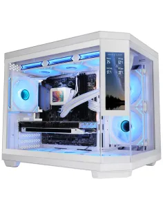 Mars Gaming MC3TCORELCDMW carcasa de ordenador Mini Tower Blanco