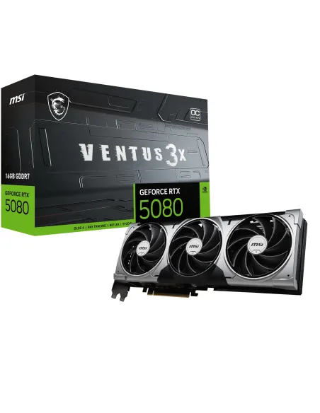 MSI VENTUS GeForce RTX5080 16G 3X OC NVIDIA GeForce RTX 5080 16 GB GDDR7