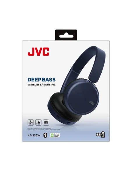 JVC HA-S36W Auriculares Inalámbrico Diadema Llamadas Música Bluetooth Azul