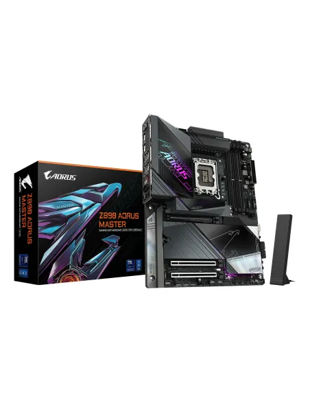 GIGABYTE Placa base Z890 AORUS MASTER - Compatible con CPUs Intel Core Ultra (Serie 2), VRM de 18+1+2 fases, hasta 9500MHz DDR5