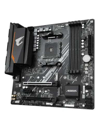 GIGABYTE B550M AORUS ELITE Placa base - Procesadores AMD Ryzen 5000, VRM de 5+3 fases, hasta 4733 MHz DDR4, 1xPCIe 4.0 + 1xPCIe