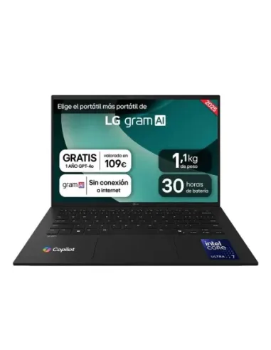 Portatil lg 14zd90t - g.ax88b u7 - 255h -  32gb -  ssd 1tb -  14 pulgadas -  freedos