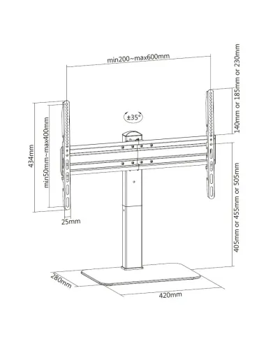 Equip Soportes de TV universales de 37"-70
