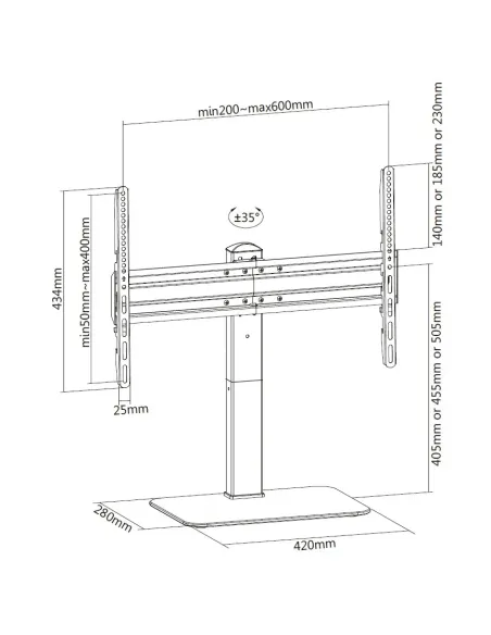 Equip Soportes de TV universales de 37"-70