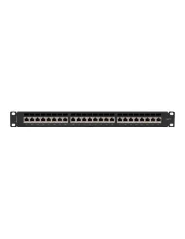 Patch panel lanberg 24 puertos 1u cat.7 ftp 19pulgadas negro