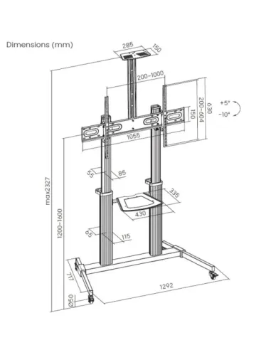 Equip 60«-100» Eco Ultra-large Display LFD Trolley