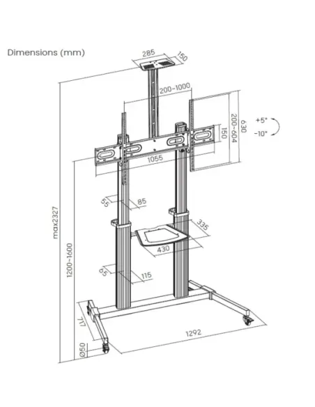 Equip 60«-100» Eco Ultra-large Display LFD Trolley