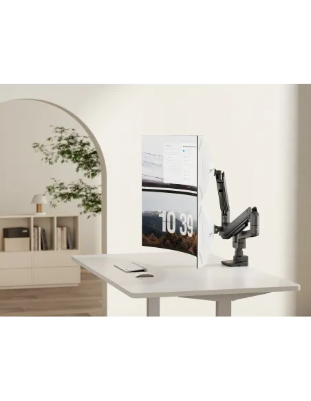 Equip Soporte de sobremesa para monitores dobles de 17«-35», negro