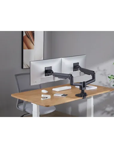 Equip Soporte de sobremesa para monitores dobles de 17«-35», negro
