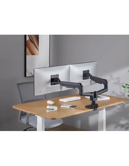 Equip Soporte de sobremesa para monitores dobles de 17«-35», negro