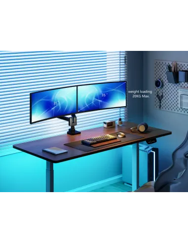 Equip Soporte de sobremesa para monitores dobles de 17«-35», negro