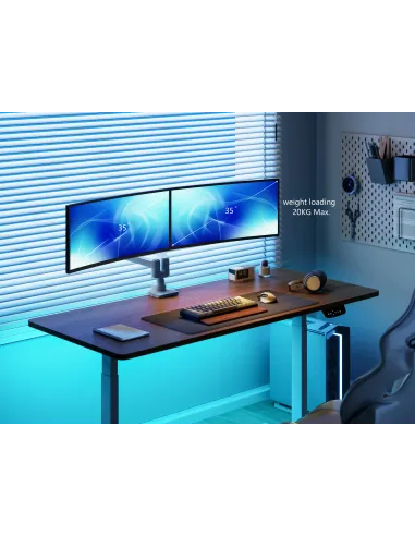 Equip Soporte de escritorio para monitor doble de 17«-35», blanco