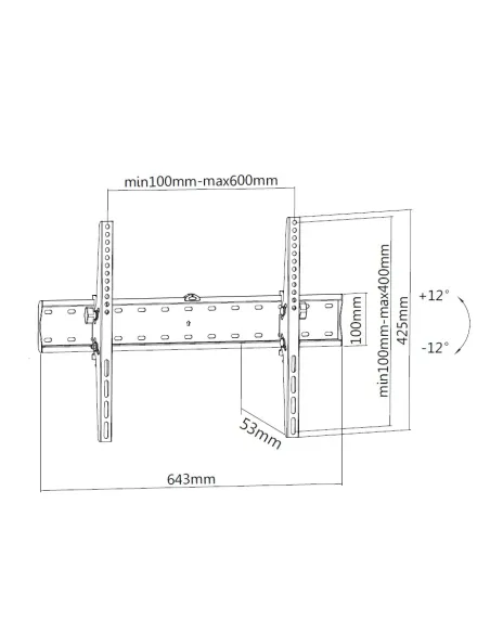 Equip 650332 Soporte de pared para TV inclinable de 37"-75