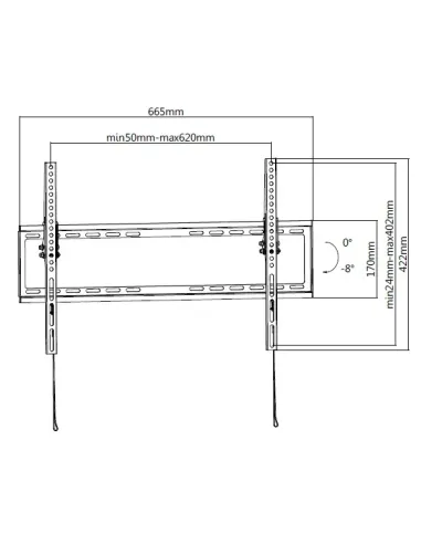 Equip 650334 Soporte de pared para TV de perfil bajo de 37"-75