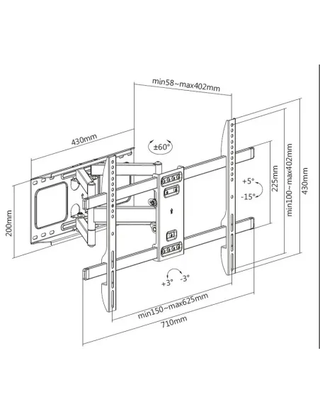 Equip 650335 Soporte de pared para TV de 37"-80