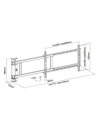 Equip Soporte giratorio motorizado para TV de 32"-75