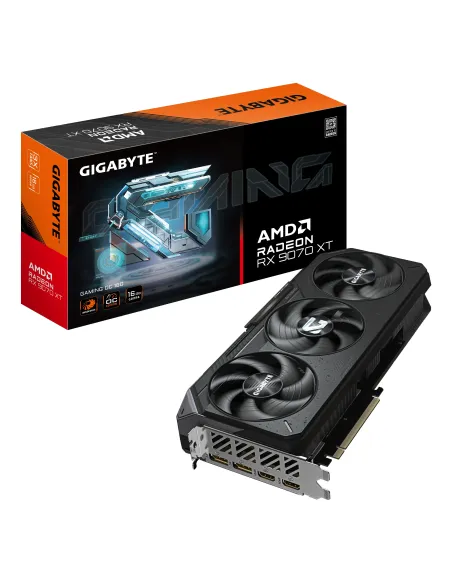 GIGABYTE Radeon RX 9070 XT GAMING OC 16G Tarjeta Gráfica - 16GB GDDR6, 256 bits, PCI-E 5.0, 3060 MHz Frecuencia Base, 2 x