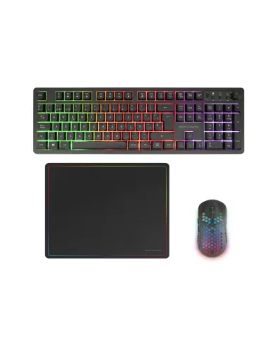 Mars Gaming MCPWXES teclado Ratón incluido Juego RF inalámbrica + USB QWERTY Español Negro