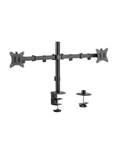 Equip Soporte de escritorio articulado para dos monitores de 17«-32», negro