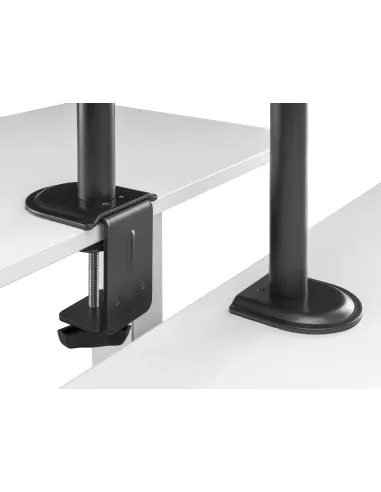 Equip Soporte de escritorio articulado para dos monitores de 17«-32», negro