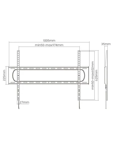Equip Soporte fijo de TV de alta resistencia de 60"-120