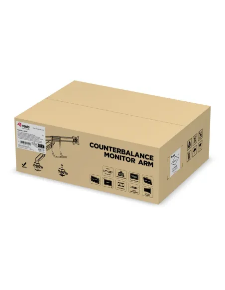 Equip Soporte de sobremesa para dos monitores de 17"-32