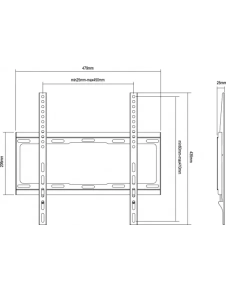 Equip 650310 soporte para TV 139,7 cm (55") Negro