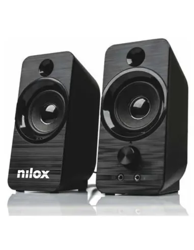 Altavoces pc nilox 2.0 6w negro