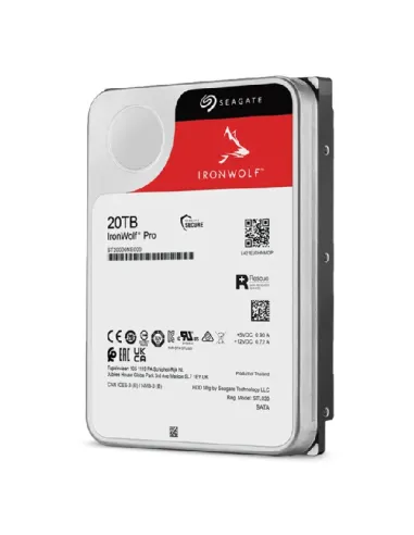 Seagate IronWolf Pro ST20000NT001 disco duro interno 20 TB 7200 RPM 256 MB 3.5"