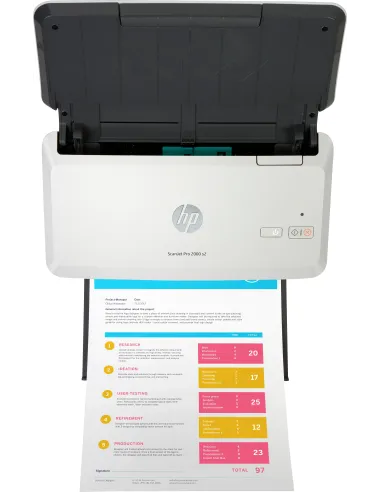 HP Scanjet Pro 2000 s2 Sheet-feed Scanner Escáner alimentado con hojas 600 x 600 DPI A4 Negro, Blanco
