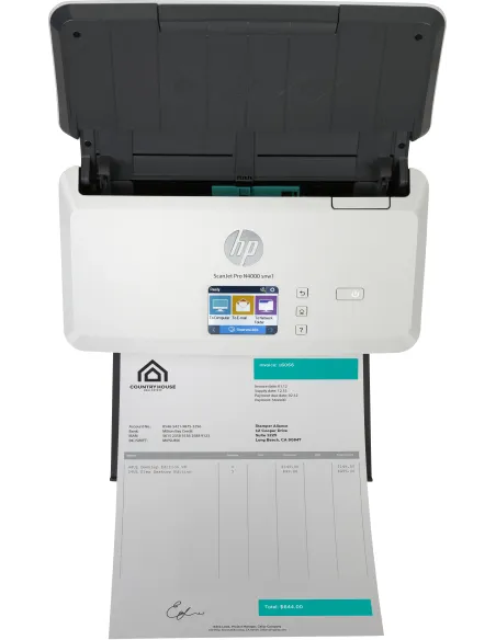 HP Scanjet Pro N4000 snw1 Sheet-feed Scanner Escáner alimentado con hojas 600 x 600 DPI A4 Negro, Blanco