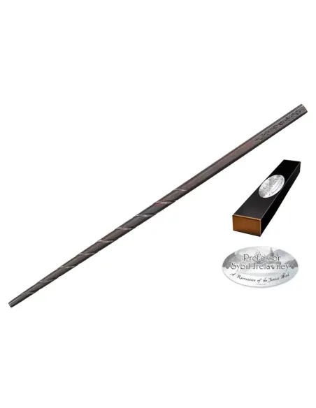 Replica the noble collection harry potter varita de profesora sybil trelawney con caja y placa de identificacion
