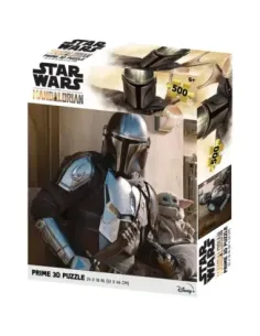 Puzle lenticular prime 3d 500 piezas the mandalorian el mandaloriano mando & grogu
