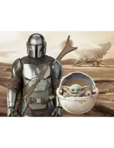 Puzle lenticular prime 3d 500 piezas the mandalorian el mandaloriano mando & grogu en capsula