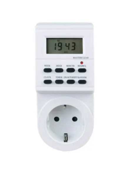 Programador silver electronic digital -  semanal -  3600w -  250v -  16a -  50hz -  ip 20 -  ajustable multifuncion