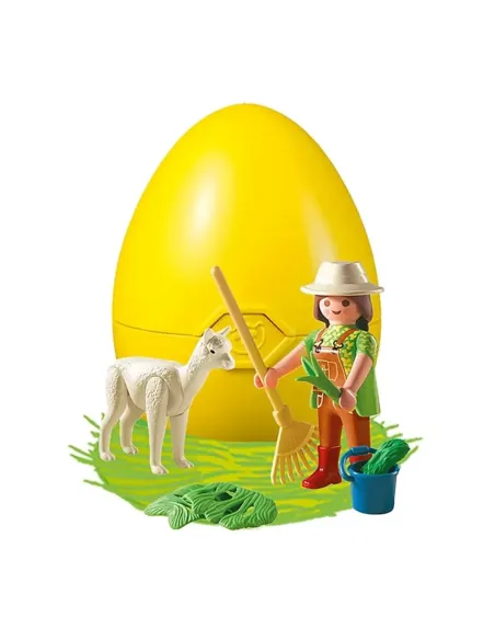 Playmobil cuidadora con alpaca