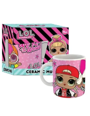 Taza gb eye lol surprise ceramica en caja de regalo rosa