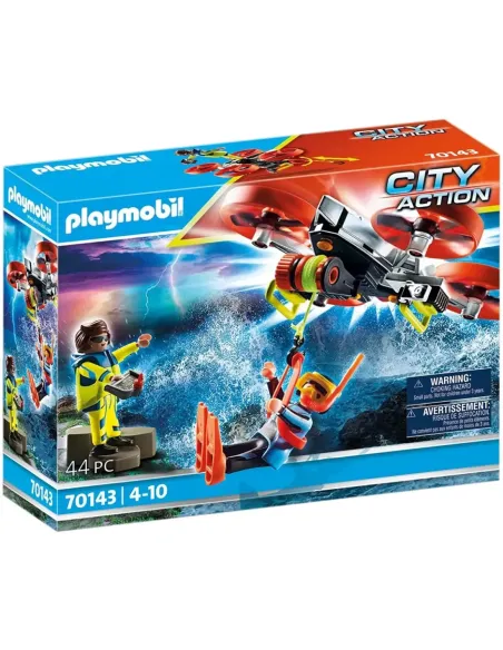 Rescate maritimo: buzo con dron de rescate