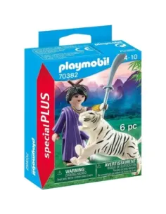 Playmobil luchadora asiatica con tigre