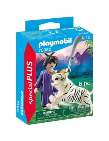 Playmobil luchadora asiatica con tigre