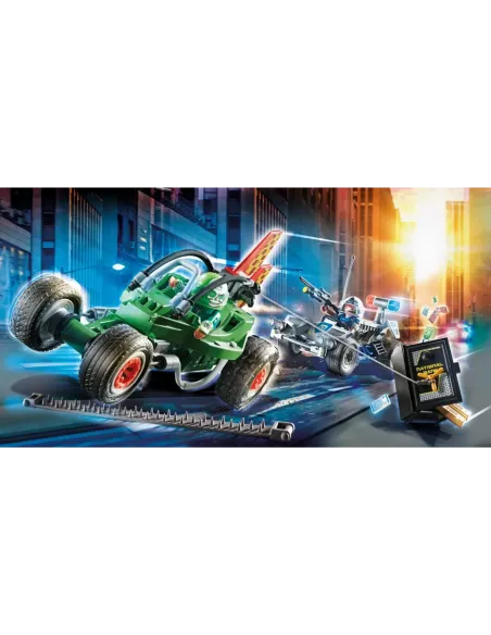 Playmobil ciudad kart policial persecucion ladron de caja fuerte