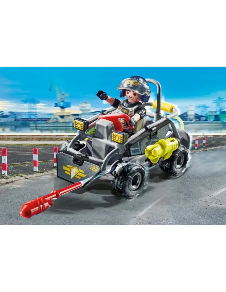 Playmobil fuerzas especiales quad multiterreno
