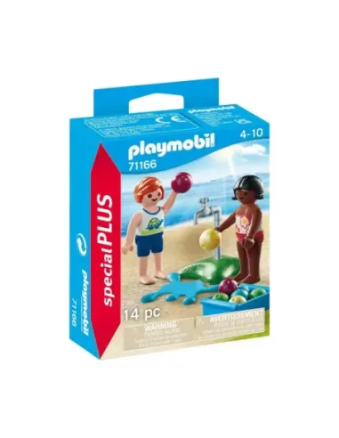 Playmobil niños con globos de agua