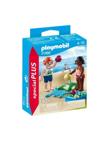 Playmobil niños con globos de agua