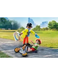 Playmobil paramedico con paciente