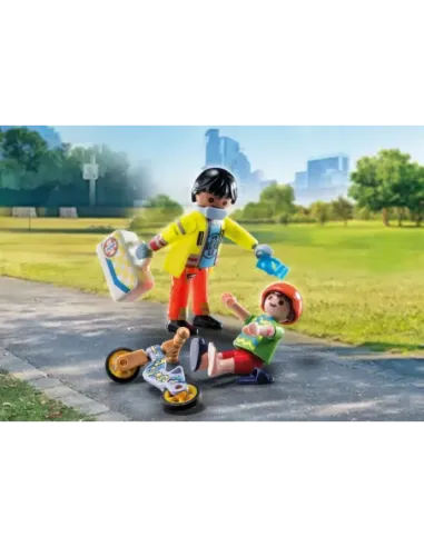 Playmobil paramedico con paciente