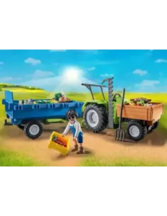Playmobil tractor con remolque